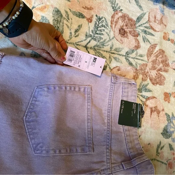 Wild Fable Purple Frayed Hem Jean Shorts - Picture 4 of 6